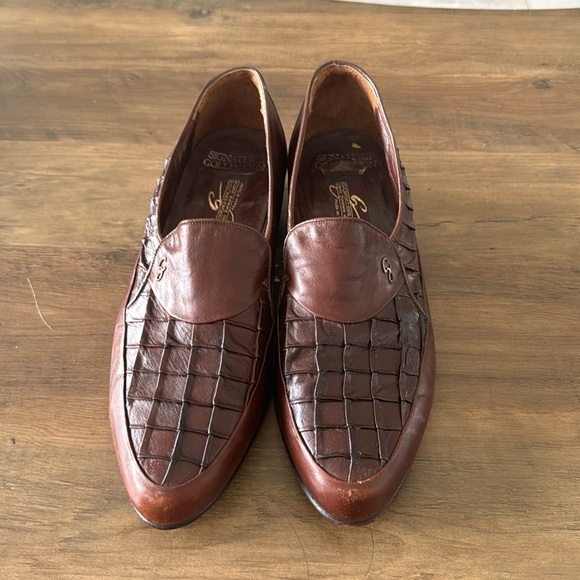 GIORGIO BRUTINI Luxury Oxford | Slip On Dress Shoes | Men’s 10 | Brown - Picture 2 of 10